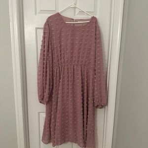 IN’VOLAND pink textured PLUS SIZE dress from Amazon